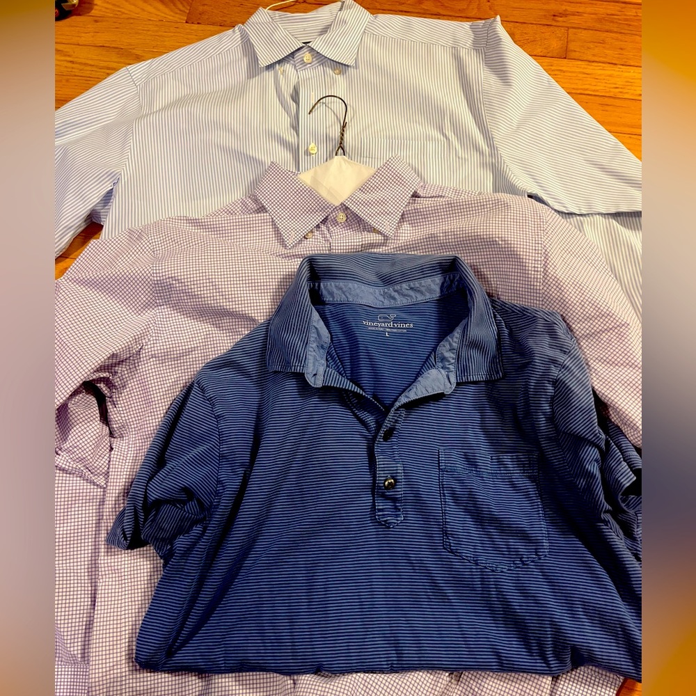 Three Vineyard Vines Men’s Collared Shirts